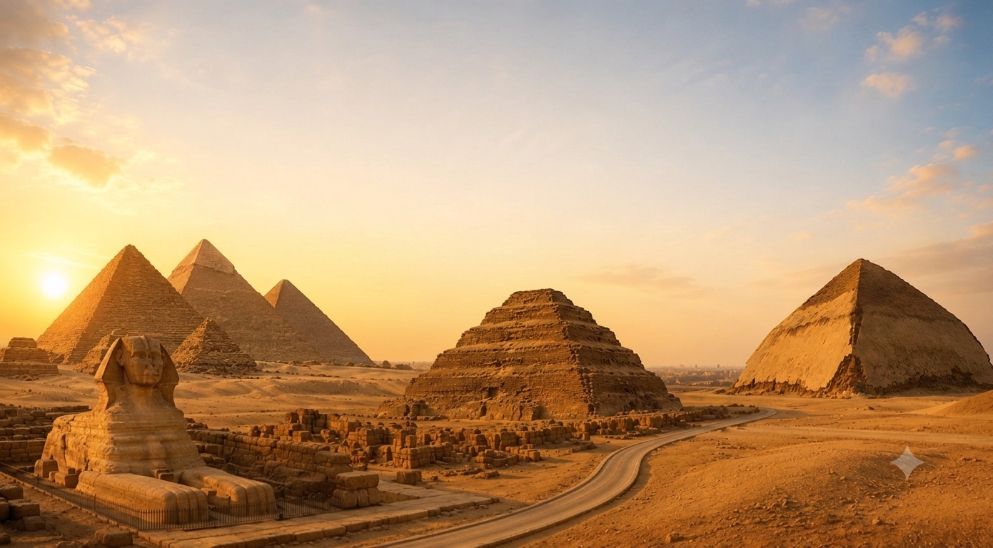Private Giza Pyramids, Saqqara &amp; Dahshur | Premium Full-Day Experience with Lunch - Egypt Tour Package